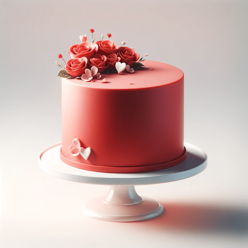 کیک گل رز ساده دخترانه